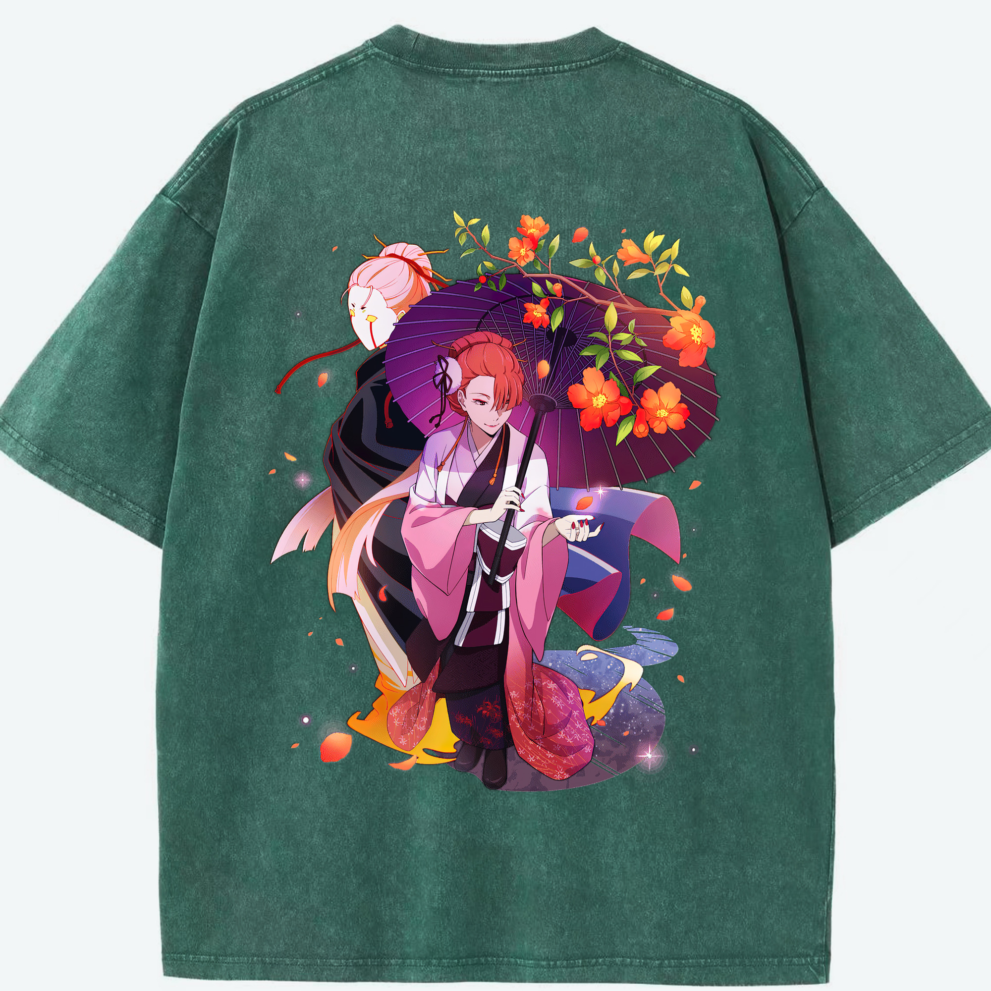 （画像用） 文豪ストレイドッグス Bungo Stray Dogs 綿100% ヴィンテージ風 半袖Tシャツ（背面プリント）